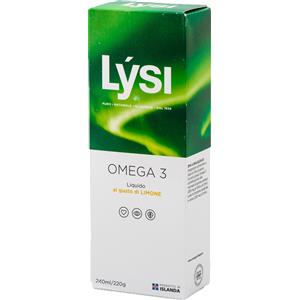 LYSI Omega 3 Liquido Gusto Limone 240 ml - Olio di pesce farmaceutico con EPA e DHA