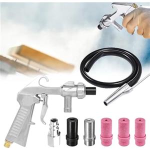 Ysislybin Pistola Sabbiatrice per Compressore, Sabbiatrice,Pistola Sabbiatrice Pneumatica con Ugelli di Diverso Calibro e 1M Tubo in Gomma,Unità di Sabbiatura,Sabbiatura Strumento Kit,Accessorio per Sabbiatrice