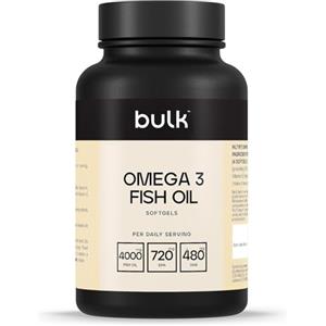 Bulk Olio di pesce con omega-3 Capsule molli da 1000 mg, 270 Capsule molli, 135 porzioni