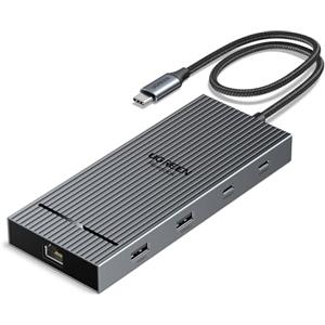 UGREEN Revodok Pro 2102 10Gbps Docking Station USB C Doppio HDMI 4K 60Hz Hub Adattatore Type C Ethernet Gigabit PD 100W Lettore Schede SD Compatibile con MacBook Pro Air M3 M2 M1