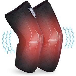 COMFIER Massaggiatore al ginocchio con vibrazione termica, misura regolabile, per dolori articolari, massaggiatore per gambe, ideale come regalo