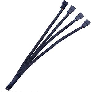 MEAKTSMI Cavo per ventola da 1 a 4 poli Y splitter PWM linea ventola computer PC ventola cavo prolunga 27 cm