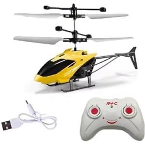 Generico Elicottero Giocattolo Bambini, Telecomandato Giocattolo Aeroplano di Giocattoli Educativi per Veicoli, Aereo aerei drone rc auto mini radiocomandato Ragazzo Ragazze Regalo di natale bambino GIALLO