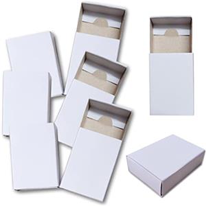 Essential Arts Confezione da 50 scatole di fiammiferi in cartoncino bianco tinta unita per arte, artigianato, bigiotteria, calendari dell'Avvento e bomboniere. Essential Arts