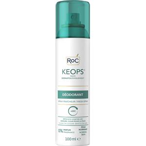 Roc Keops Deodorante Spray Fresco 100 ml - Efficacia 48 Ore, Senza Profumo e Cattura Odori