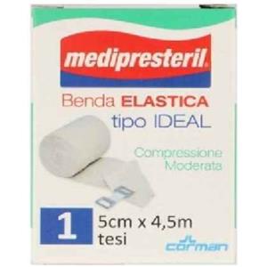 CORMAN SpA Medipresteril Benda Elastica 5x450cm 1 Pezzo - Marchio di Qualità per Fasce Elastiche per Tutte le Necessità
