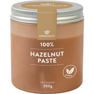 ORIGONUTS Patisserie & Chocolaterie ORIGONUTS Pasta di Nocciole 100% Pura 200 g - Senza Zuccheri Aggiunti - Senza Olio di Palma - Vegan - Senza Glutine - Ideale per Gelati Dolci Smoothie Pancake