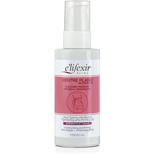 E'LIFEXIR Elifexir | Olio Vientre Plano Intensive | Rimodella, Drena, Tonifica e Rassoda l'Addome | Contiene Pepe Rosa e Pompelmo Bianco | Per Uomo e Donna | 100 ml