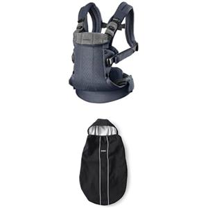BabyBjörn Bundle of BabyBjörn Marsupio Harmony Mesh 3D, Antracite + Copertina per Marsupio, Nero