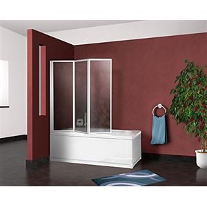 Arredobagnoecucine Box vasca parete sopravasca cm.133/134 pieghevole 3 ante