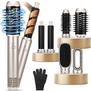 Aofesel Air Styler 6 in 1 Auto Loop ad Aria, 1000 W Magic Styler con Asciugacapelli, Spazzola Soffiante Lisciante, Capelli Ricci, Asciugare