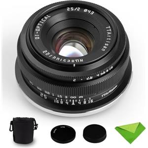 TTArtisan 25mm F2 E-Mount APS-C Obiettivo fisso grandangolare manuale ad ampia apertura per Sony E-Mount fotocamere A6100 A6300 A6400 A6500 A6600 NEX-5 NEX 5N NEX-7 NEX5C A7lll A7Rll A7Rlll A7RlV