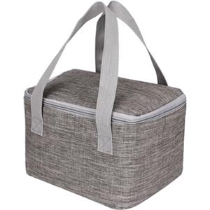 Nanxson Borsa Termica Porta Pranzo, 4L Mini Borsa Frigo Piccola Riutilizzabile Portatile Borsa Termica Pranzo al Sacco per Lavoro, Ufficio, Scuola, Picnic, Viaggi (4L,Grigio)