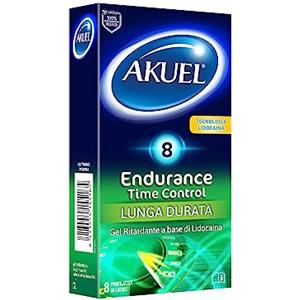 AKUEL Endurance Time control (8 pezzi) | preservativo ritardante, compatibile con nostri lubrificante