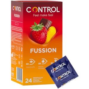 Control Fussion Preservativi Aromatizzati Cioccolato Fragola Pesca - 24 Profilattici