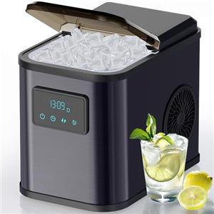 KeeGone Macchina Ghiaccio macchina per il ghiaccio Macchina per Ghiaccio Autopulente Serbatoio acqua da 2 litri 15KG in 24 H 2 formati di cubetti di ghiaccio Macchina per Casa/Cucina/Ufficio/Bar