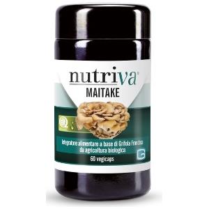 Nutriva Maitake - Integratore Alimentare Vegetale con Grifola Frondosa per il Supporto delle Difese Naturali - 60 Capsule