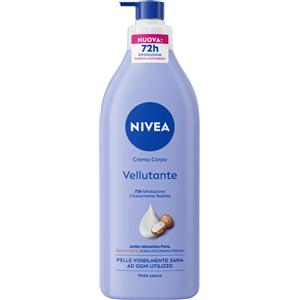 NIVEA Crema Corpo Vellutante 500 ml - Idratazione Intensa con Burro di Karité e Acido Ialuronico per Pelle Secca