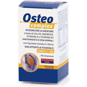 Vital Factors Osteo Complex - Integratore per Ossa con Calcio, Magnesio, Vitamine D e K - 60 Compresse