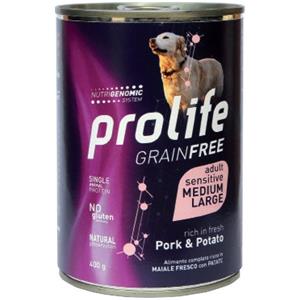 Prolife Umido Cane Grain Free Sensitive Adulto Maiale e Patate 400 g