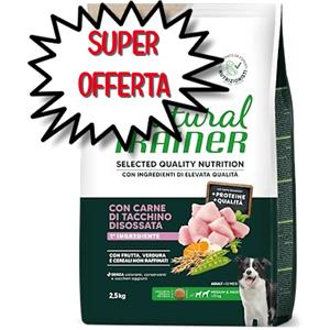 Natural Trainer Crocchette per Cani Adult Medium & Maxi con Tacchino - 2,5 kg