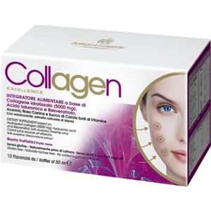 BOTTEGA DI LUNGA VITA Bottega di LungaVita Natural Products INTEGRATORE ALIMENTARE COLLAGEN EXCELLENCE a base Collagene, Acido Ialuronico e Resveratrolo, arricchito con Vitamine e Sali minerali, Collagene da bere.