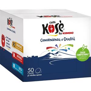 KIMBO Caffè Kosè - Cialde Cremoso ESE44 da 50 Cialde da 7g con Aroma Intenso e Cremosità Elevata