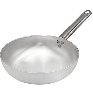 Baldassare Agnelli Pentole Agnelli Alluminio 3 mm Professionale Padella Alta per Saltare con Manico Inox, Antiaderente, Argento, 28 cm