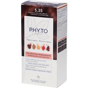 Phyto Phytocolor Kit Colorazione Permanente 5.35 Castano Chiaro Cioccolato - Senza Ammoniaca, 100% Copertura Capelli Bianchi
