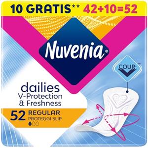 Nuvenia - Proteggi Slip Anatomici Stesi Freschezza Quotidiana - Massimo Comfort e Protezione - Confezione da 52 Salva Slip