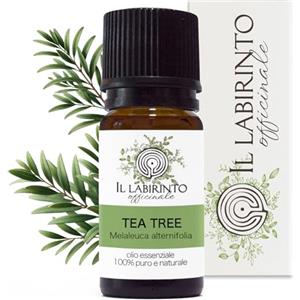 Il Labirinto Officinale Olio Essenziale Tea Tree puro alimentare Il Labirinto Officinale, tea tree oil puro - Oli Essenziali Naturali - Olio essenziale per Diffusori e Umidificatori, Aromaterapia, Vegan - 10ml