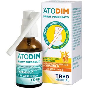 TRED Srl Atodim Spray 30 ml 500 UI - Integratore Alimentare di Vitamina D
