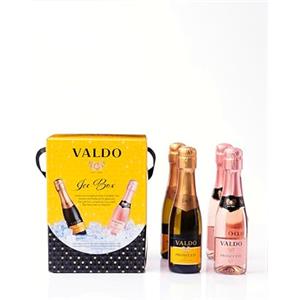 VALDO Ice Box Quintini Prosecco DOC - 200 ml x 2 Prosecco DOC Brut + 200 ml x 2 Prosecco DOC Rosé