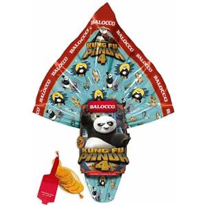 CAIYA BaIocco Uovo al Cioccolato al Latte con Sorpresa per kung fu panda 240g + RETINA CON MONETE CIOCCOLATO
