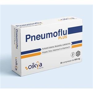 OikyaPharma Pneumoflu Plus NAC | 30 compresse da 900mg | Benessere Respiratorio Con Lattoferrina Vitamia C e D | Senza Lattosio e Glutine | Difese Immunitarie Adulti Sistema Immunitario Adulti