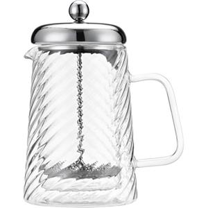 Café Olé Rotolo 3 Cup Cafetière, doppia parete isolata, vetro e acciaio inox