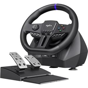 PXN Racing Wheel, V900 Gen 2 PC Steering Wheel with Pedals, Magnetic Encoder Steering Wheel for PC, PS4, Xbox One, Xbox Series X|S, Switch