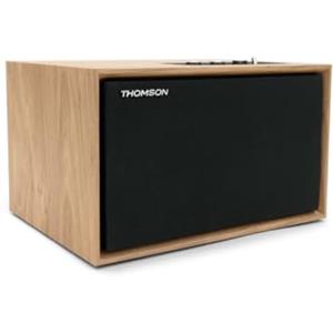 Thomson Altoparlante Bluetooth WS302 - 50W, Legno e Nero, Portatile e Wireless