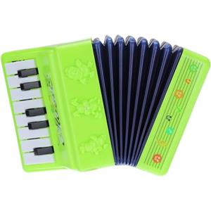 QUARKZMAN Accordion - Mini strumento musicale a 13 tasti, per adulti, principianti, istruzione, verde