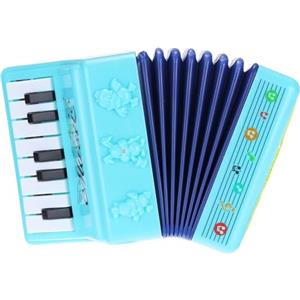 QUARKZMAN Accordion - Mini strumento musicale a 13 tasti, per adulti, principianti, istruzione, blu