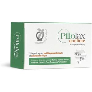 BioDue Pillolax Gonfiore - Integratore Alimentare con Moringa, Melissa, Zenzero e Finocchio - 30 Compresse