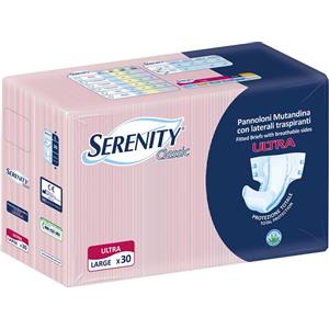Serenity Pannolone a Mutandina Classic Ultra Aloe Large - 30 Pezzi, Assorbimento Rapido e Comfort