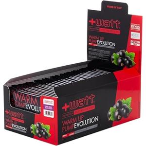 +Watt Warm Up Pump Evolution - Integratore alimentare a base di carboidrati, con aggiunta di vitamine, β-alanina, L-arginina, Caffeina, Taurina, L-Citrullina (Box 20 bustine)