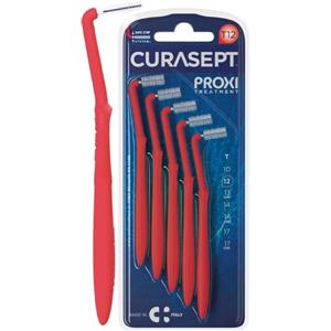 Curasept Proxi Angle T12 Scovolino Interdentale Rosso - Manico Allungato e Testina Angolata, Confezione da 5 Pezzi