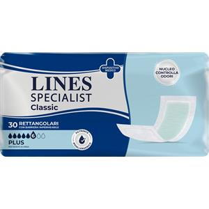 FATER SpA Pannolone Lines Specialist Classic Rettangolare con Barriera Impermeabile - 30 Pezzi, Pratico e Confortevole