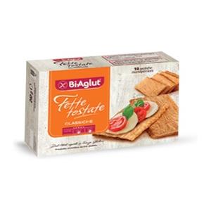BiAglut Fette Tostate Classiche Senza Glutine - Snack Salato in Monoporzioni da 24g (10 pezzi)