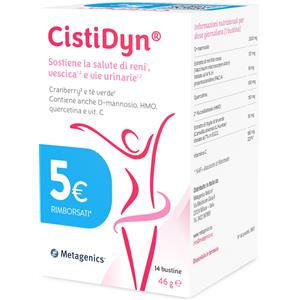 Metagenics CistiDyn - Integratore alimentare con estratto di mirtillo rosso e tè verde, 14 bustine