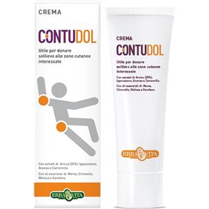 Erba Vita Contudol Crema Lenitiva e Rinfrescante 75 ml - Sollievo per Contusioni e Dolori Articolari