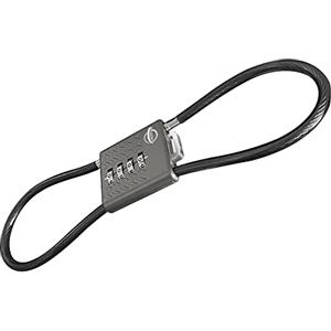 SISAV Serratura di sicurezza a 4 cifre con cavo a combinazione di serrature da 39,9 cm per armadietti scolastici, casco, schedari, cassetta degli attrezzi, valigia, zaino, pistola nera, 1 confezione