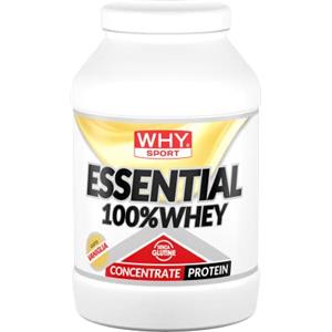 WHY SPORT ESSENTIAL 100% WHEY - Proteine Whey - Proteine in Polvere per la Massa Muscolare - Senza Glutine - Gusto Vaniglia - 900gr